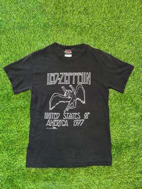 Vintage Led Zeppelin United States of America 1977 Tour Band Graphic T-Shirt Siz